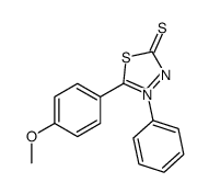 5-(4-methoxyphenyl)-4-phenyl-1,3,4-thiadiazol-4-ium-2-thiolate结构式