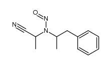 N-(1-methyl-2-phenyl-ethyl)-N-nitroso-alanine nitrile Structure