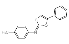 Benzenamine,4-methyl-N-(5-phenyl-1,3-oxathiol-2-ylidene)-结构式