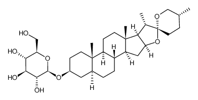 tigogenin 3β-O-(β-D-glucopyranoside)结构式