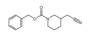 1-Benzyloxycarbonyl-3-cyanomethylpiperidine结构式