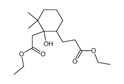 ethyl 3-(2-ethoxycarbonylmethyl-2-hydroxy-3,3-dimethylcyclohexyl)propanoate结构式