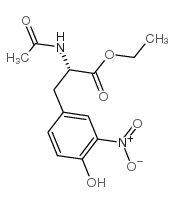 ethyl 2-acetamido-3-(4-hydroxy-3-nitrophenyl)propanoate结构式