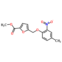 Methyl 5-[(4-methyl-2-nitrophenoxy)methyl]-2-furoate结构式
