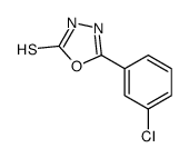 5-(3-chlorophenyl)-3H-1,3,4-oxadiazole-2-thione structure