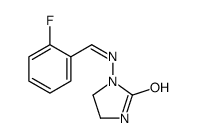 1-[(2-fluorophenyl)methylideneamino]imidazolidin-2-one结构式