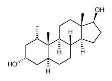 1α-Methyl-5α-androstan-3α,17β-diol Structure