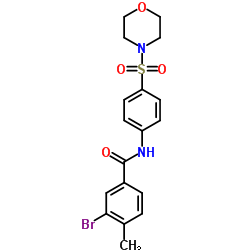 3-Bromo-4-methyl-N-[4-(4-morpholinylsulfonyl)phenyl]benzamide结构式
