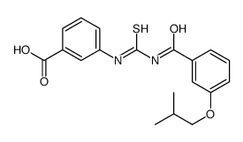 3-[[3-(2-methylpropoxy)benzoyl]carbamothioylamino]benzoic acid Structure