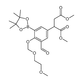 DIMETHYL 2-(3-FORMYL-4-((2-METHOXYETHOXY)METHOXY)-5-(4,4,5,5-TETRAMETHYL-1,3,2-DIOXABOROLAN-2-YL)PHENYL)SUCCINATE picture