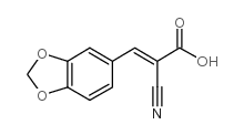 3-(1,3-Benzodioxol-5-yl)-2-cyanoacrylic acid structure