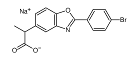 2-(4-Bromophenyl)-α-methyl-5-benzoxazoleacetic acid sodium salt Structure