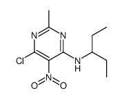 6-chloro-2-methyl-5-nitro-N-pentan-3-ylpyrimidin-4-amine Structure