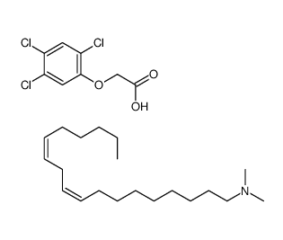 dimethyl-[(9E,12Z)-octadeca-9,12-dienyl]azanium,2-(2,4,5-trichlorophenoxy)acetate Structure