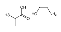 (2-hydroxyethyl)ammonium 2-mercaptopropionate Structure