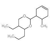 1,3-Dioxane,5-ethyl-2-(6-methyl-3-cyclohexen-1-yl)-4-propyl-结构式
