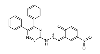 (6E)-6-[[2-(5,6-diphenyl-1,2,4-triazin-3-yl)hydrazinyl]methylidene]-4-nitrocyclohexa-2,4-dien-1-one结构式