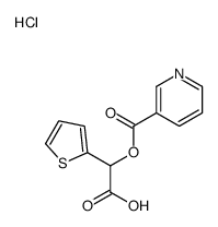 2-(pyridine-3-carbonyloxy)-2-thiophen-2-ylacetic acid,hydrochloride结构式