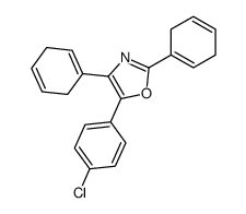 5-(4-Chlorophenyl)-2,5-dihydro-2,4-diphenyloxazole结构式