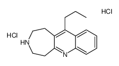 11-propyl-2,3,4,5-tetrahydro-1H-azepino[4,5-b]quinoline,dihydrochloride Structure