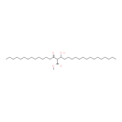 2-Tetradecanoyl-3-hydroxyoctadecanoic acid methyl ester Structure