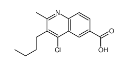 3-butyl-4-chloro-2-methylquinoline-6-carboxylic acid结构式