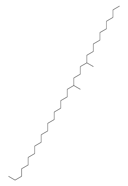 11,15-dimethyltritriacontane Structure