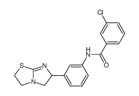 3-chloro-N-[3-(2,3,5,6-tetrahydro-imidazo[2,1-b]thiazol-6-yl)-phenyl]-benzamide结构式