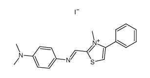 4-(N,N-dimethylamino)-N-(3-methyl-4-phenylthiazolio-2-methylidene) aniline iodide结构式