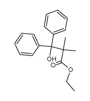 Ethyl 3-hydroxy-2,2-dimethyl-3,3-diphenylpropanoate结构式