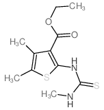 ethyl 4,5-dimethyl-2-(methylthiocarbamoylamino)thiophene-3-carboxylate structure