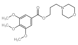 Benzoic acid, 3,4,5-trimethoxy-, 3- (4-morpholinyl)propyl ester结构式