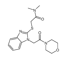 Acetamide, N,N-dimethyl-2-[[1-[2-(4-morpholinyl)-2-oxoethyl]-1H-benzimidazol-2-yl]thio]- (9CI)结构式