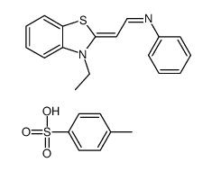 N-[2-(3-ethyl-1,3-benzothiazol-3-ium-2-yl)ethenyl]aniline,4-methylbenzenesulfonate结构式
