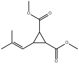 3-(2-Methyl-1-propenyl)-1,2-cyclopropanedicarboxylic acid dimethyl ester结构式