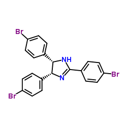 CIS-2,4,5-TRIS(4-BROMOPHENYL)IMIDAZOLINE structure