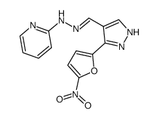 3-(5-nitro-2-furyl)-1H-pyrazole-4-carboxaldehyde-(2-pyridyl)hydrazone结构式