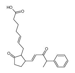 7-[2-oxo-5-(3-oxo-4-phenylpent-1-enyl)cyclopentyl]hept-5-enoic acid Structure