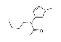 N-butyl-N-(1-methylpyrrol-3-yl)acetamide结构式