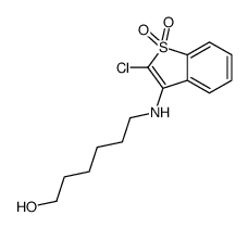 6-[(2-chloro-1,1-dioxo-1-benzothiophen-3-yl)amino]hexan-1-ol Structure