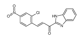 1-(1H-benzimidazol-2-yl)-3-(2-chloro-4-nitrophenyl)prop-2-en-1-one结构式