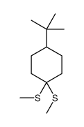 4-tert-butyl-1,1-bis(methylsulfanyl)cyclohexane Structure