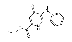 4-Oxo-4,5-dihydro-1H-pyrido[3,2-b]indol-2-carbonsaeureethylester结构式