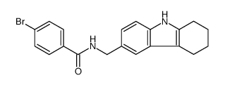 4-bromo-N-(6,7,8,9-tetrahydro-5H-carbazol-3-ylmethyl)benzamide结构式