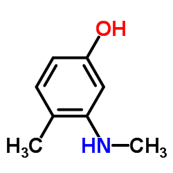 4-甲基-3-(甲基氨基)苯酚结构式
