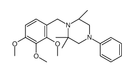 (6S)-2,2,6-trimethyl-4-phenyl-1-[(2,3,4-trimethoxyphenyl)methyl]piperazine结构式