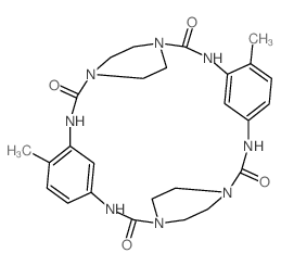 5,20-Dimethyl-1,3,9,11,14,16,22,24-octaazapentacyclo[22.2.2.2~11,14~.1~4,8~.1~17,21~]dotriaconta-4(32),5,7,17(29),18,20-hexaene-2,10,15,23-tetrone结构式