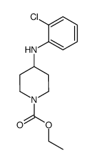 4-(2-chloro-anilino)-piperidine-1-carboxylic acid ethyl ester结构式