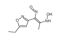 N-[1-(5-ethyl-1,2-oxazol-3-yl)-1-nitrosoprop-1-en-2-yl]hydroxylamine结构式