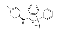 (S)-tert-butyl((2-(4-methylcyclohex-3-en-1-yl)allyl)oxy)diphenylsilane结构式